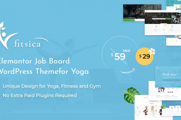 [New Release] Fitsica – Yoga Job Board WordPress Theme