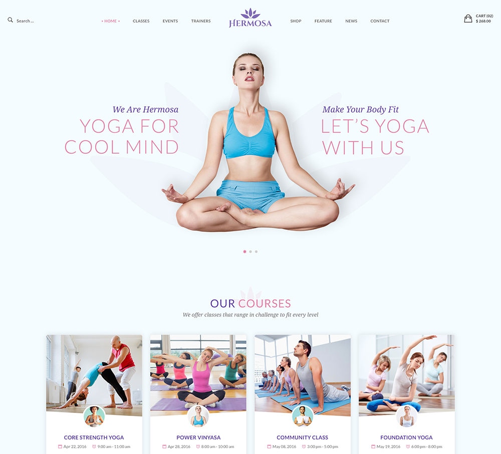 yoga wordpress theme